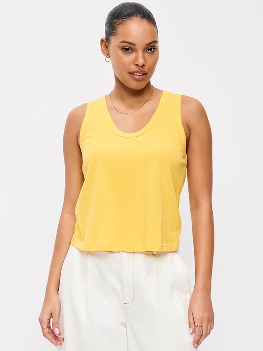 Image number 1 showing, Relaxed Scoop-Neck Tank Top