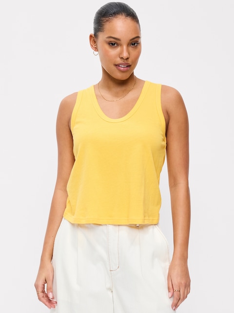 Relaxed Scoop-Neck Tank Top