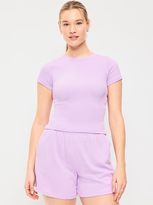 Image number 5 showing, Exhale Seamless Fitted Rib T-Shirt