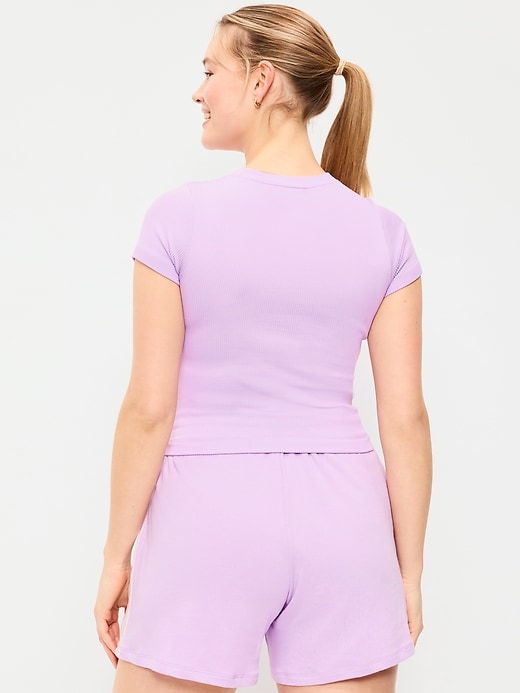 Image number 6 showing, Exhale Seamless Fitted Rib T-Shirt