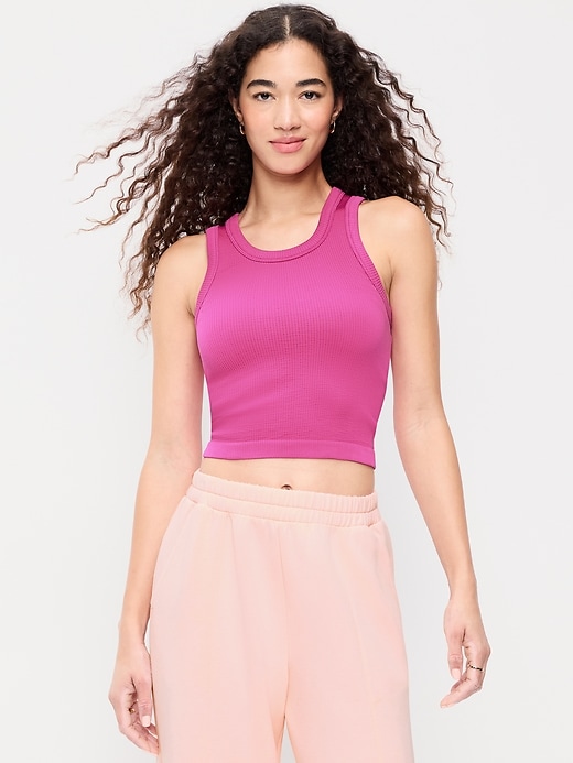 L'image numéro 1 présente Camisole côtelée ajustée Zénitude sans coutures