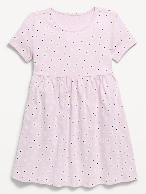 Printed Short-Sleeve Dress for Toddler Girls