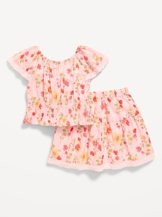 Image number 3 showing, Printed Short-Sleeve Top and Skirt Set for Toddler Girls