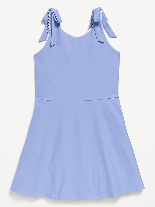 L'image numéro 4 présente Robe de sport sans manches à bretelles nouées PowerSoft pour fille