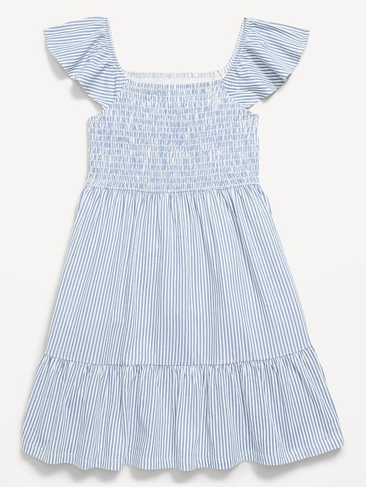 Image number 3 showing, Printed Smocked Fit and Flare Dress for Girls