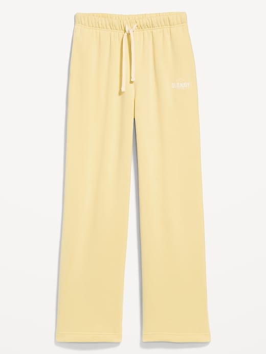 L'image numéro 1 présente Pantalon en coton ouaté Vintage à taille très haute à logo