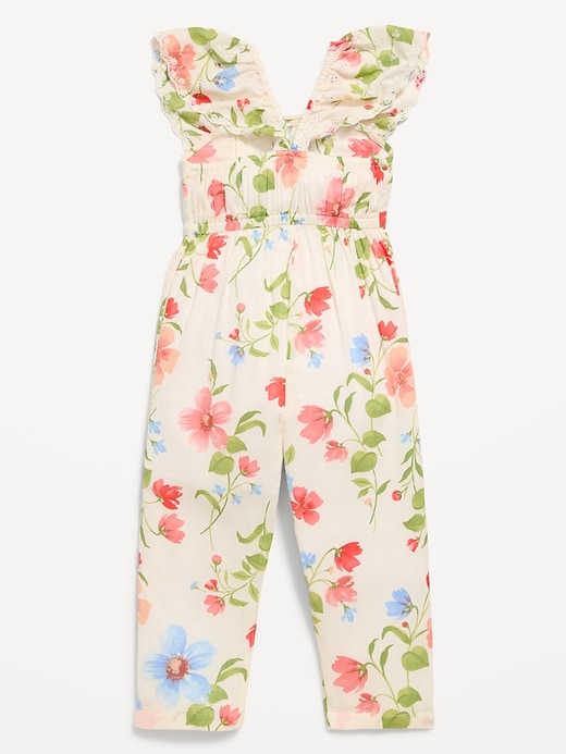 Image number 3 showing, Printed Ruffled Jumpsuit for Toddler Girls