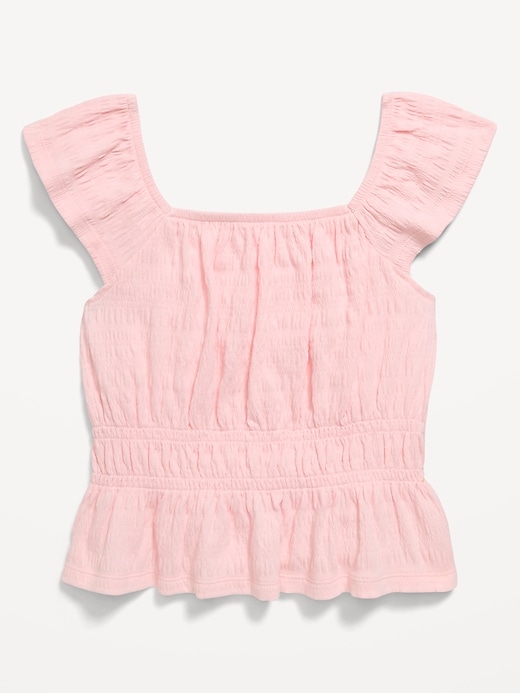 Image number 3 showing, Ruffled Smocked Top for Girls