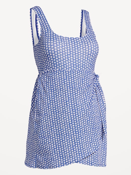 L'image numéro 2 présente Robe portefeuille de baignade de maternité