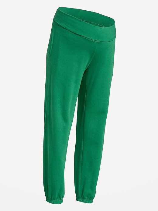 Image number 2 showing, Maternity Rollover-Waist Fleece Jogger