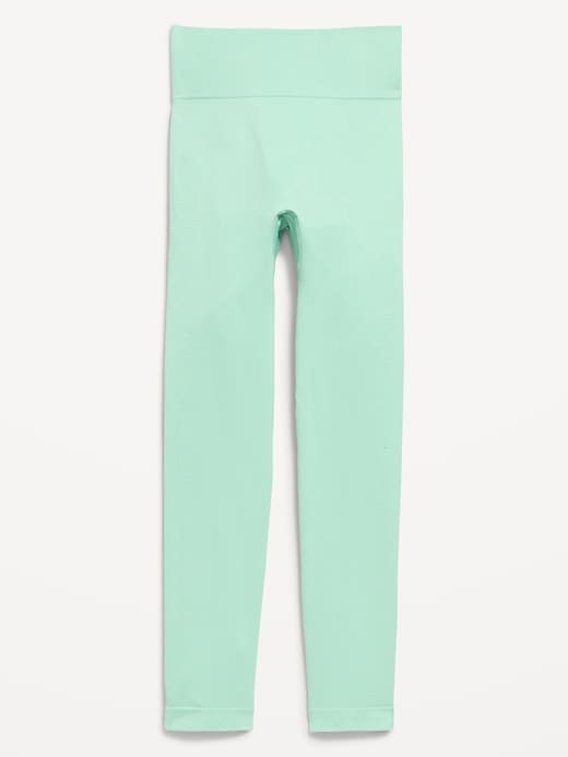 L'image numéro 1 présente Legging performance PowerSoft ajusté sans coutures à taille haute longueur 7/8 pour fille