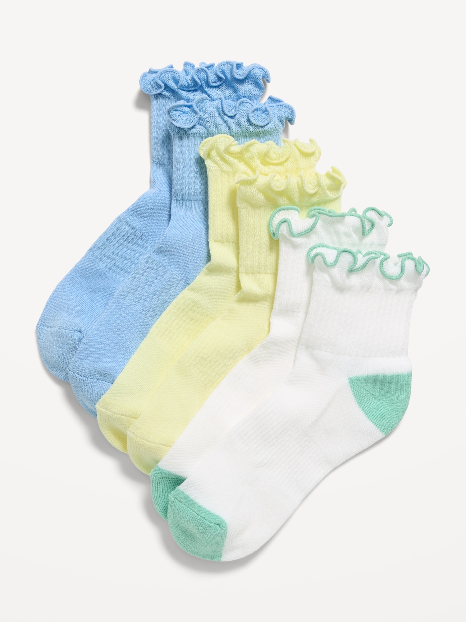 Ruffled Athletic Socks 3-Pack