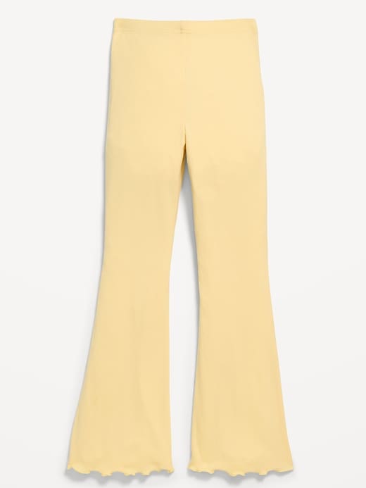 Image number 2 showing, High-Waisted Ribbed Flared Leggings for Girls