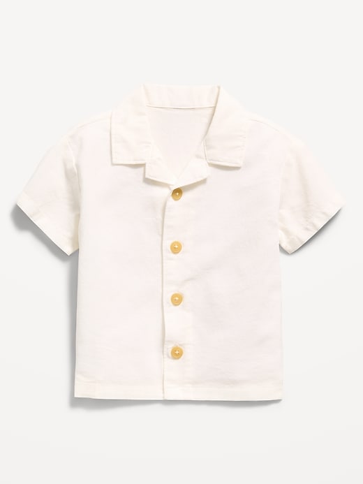 Image number 1 showing, Short-Sleeve Linen-Blend Shirt for Baby