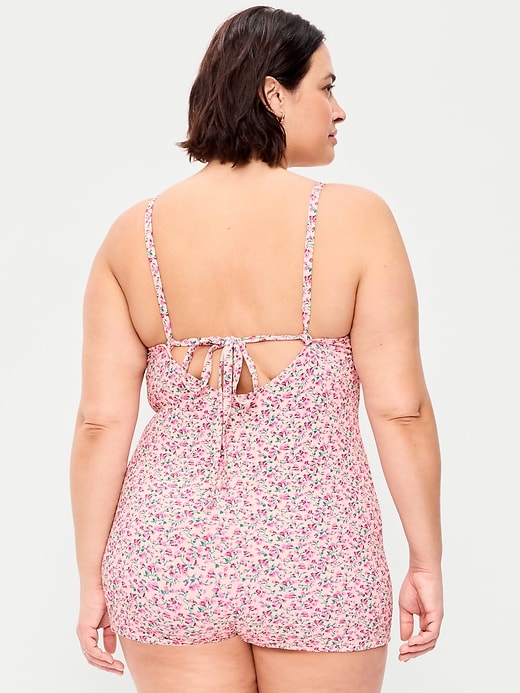 Image number 8 showing, Textured Swim Romper -- 2.5-inch inseam