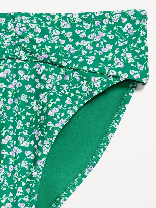 L'image numéro 7 présente Culotte de bikini cintrée à taille haute