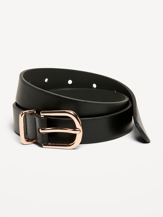 Image number 1 showing, Classic Faux-Leather Belt