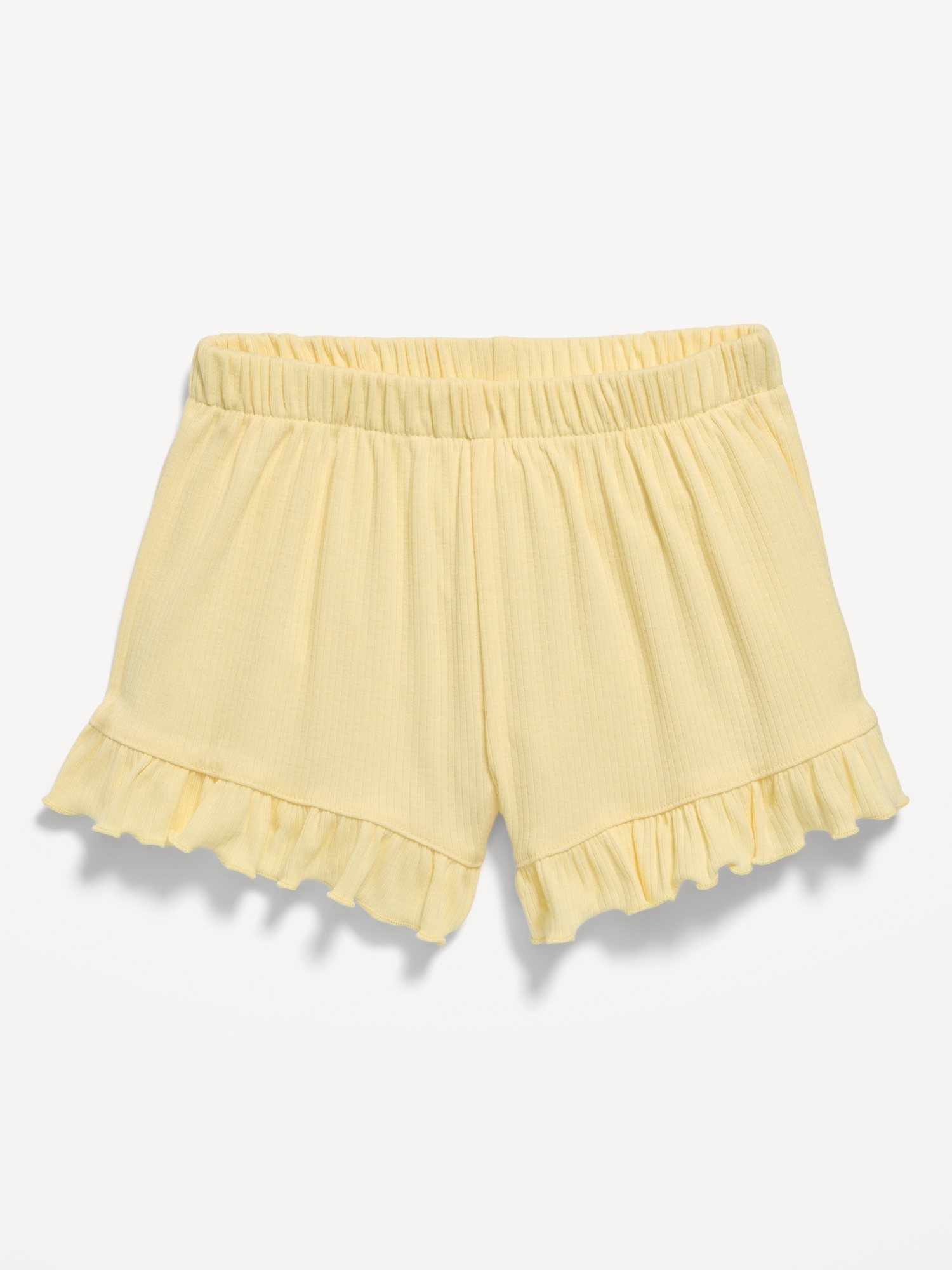 Ribbed Ruffled Shorts for Toddler Girls