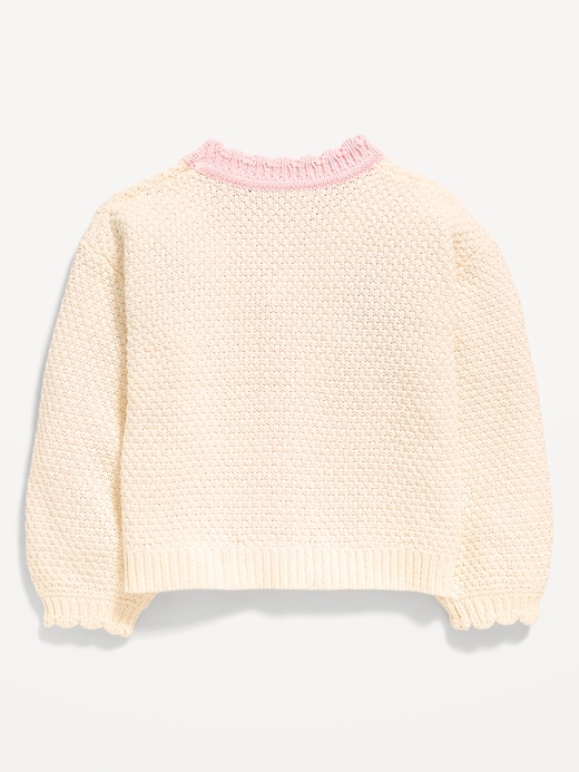 Image number 3 showing, Long-Sleeve Embroidered Cardigan Sweater for Toddler Girls