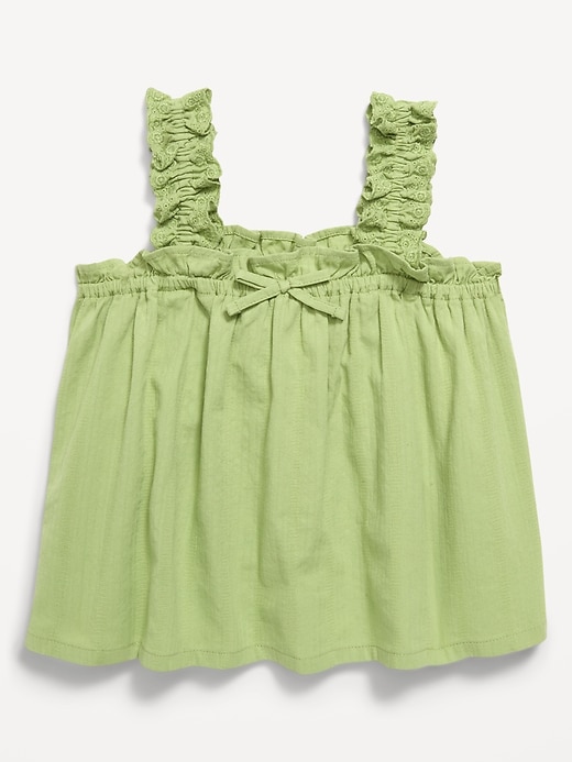 Image number 1 showing, Sleeveless Textured Seersucker Top for Toddler Girls