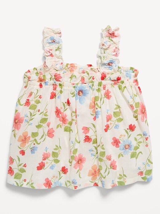 Image number 2 showing, Printed Sleeveless Ruffled Top for Toddler Girls