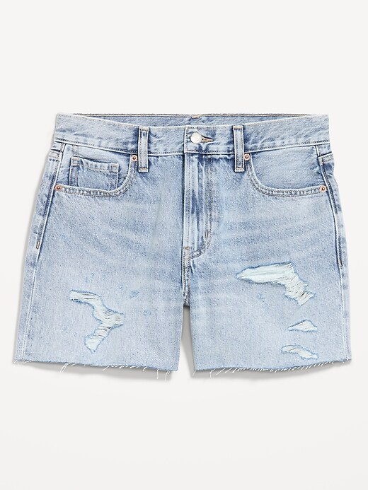 Image number 4 showing, High-Waisted OG Jean Cut-Off Shorts -- 4-inch inseam