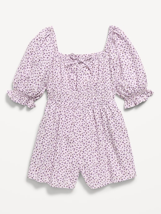 Image number 3 showing, Printed Fit and Flare Romper for Girls