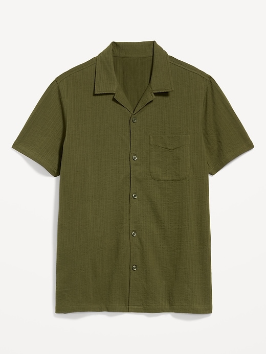 Image number 4 showing, Short-Sleeve Textured Camp Shirt