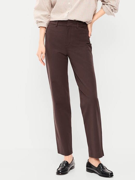 Image number 2 showing, High-Waisted Pixie Straight Pants