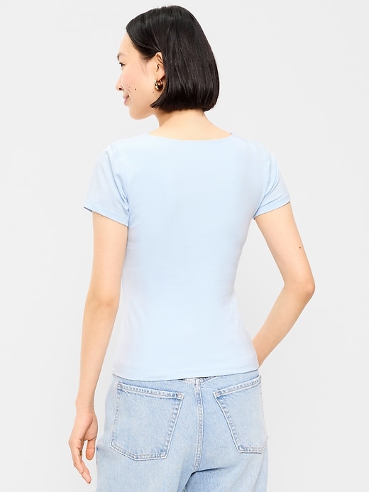 Image number 2 showing, Hug Double-Layer Scoop-Neck Top
