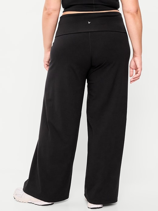 Image number 7 showing, High-Waisted PowerChill Fold-Over Wide-Leg Pants