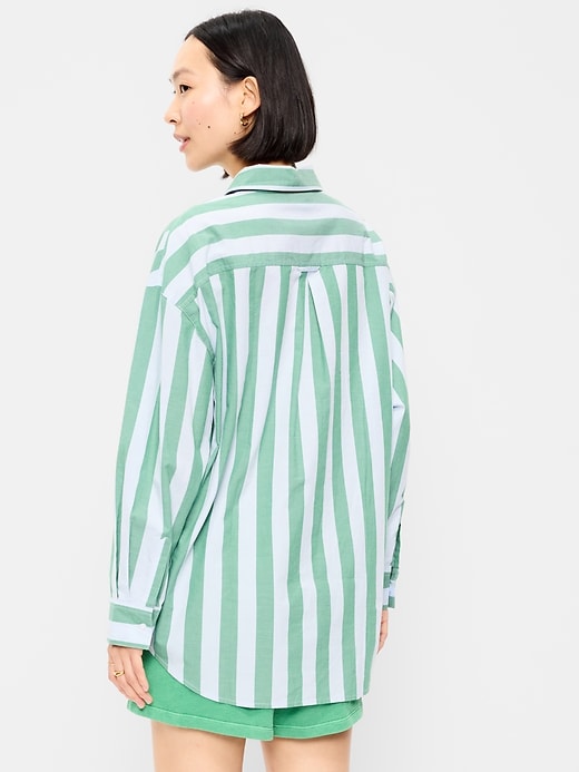 Image number 2 showing, Oversized Button-Down Boyfriend Shirt