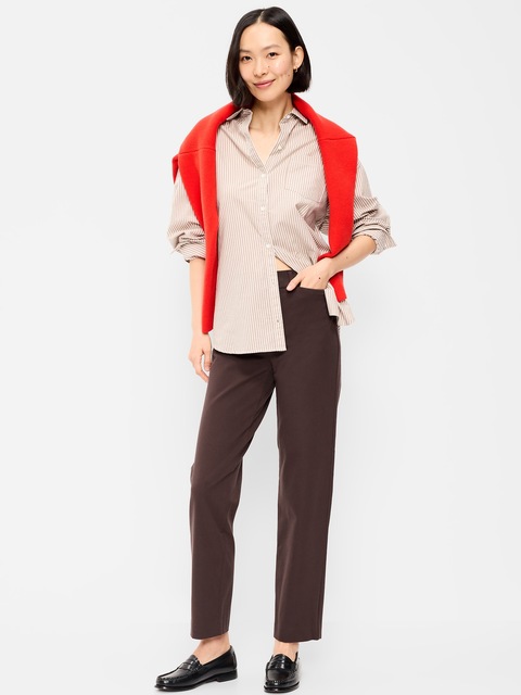 High-Waisted Pixie Straight Pants