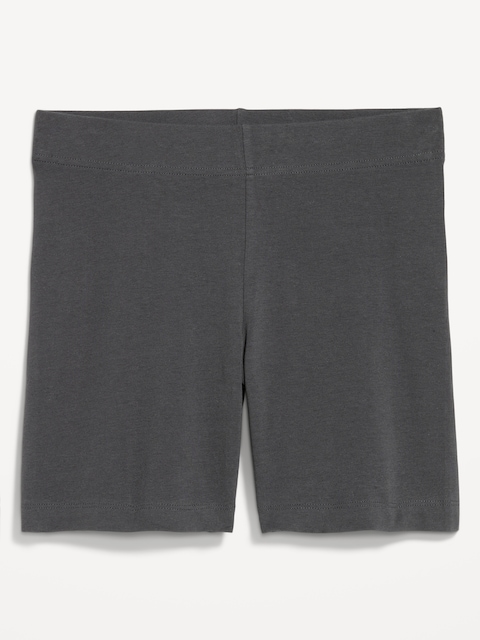 High-Waisted Jersey Biker Shorts -- 6-inch inseam