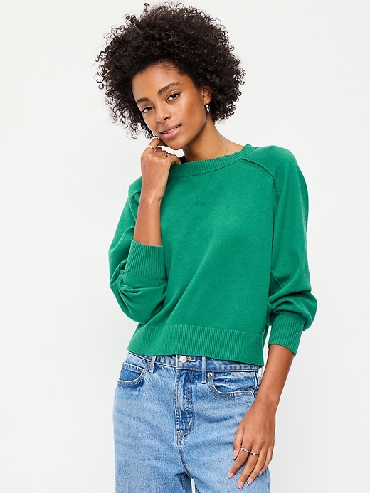 Image number 1 showing, SoSoft Lite Crew-Neck Cropped Sweater