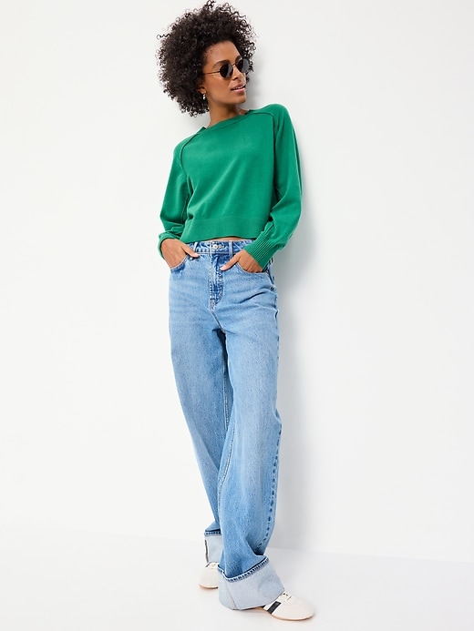 Image number 3 showing, SoSoft Lite Crew-Neck Cropped Sweater