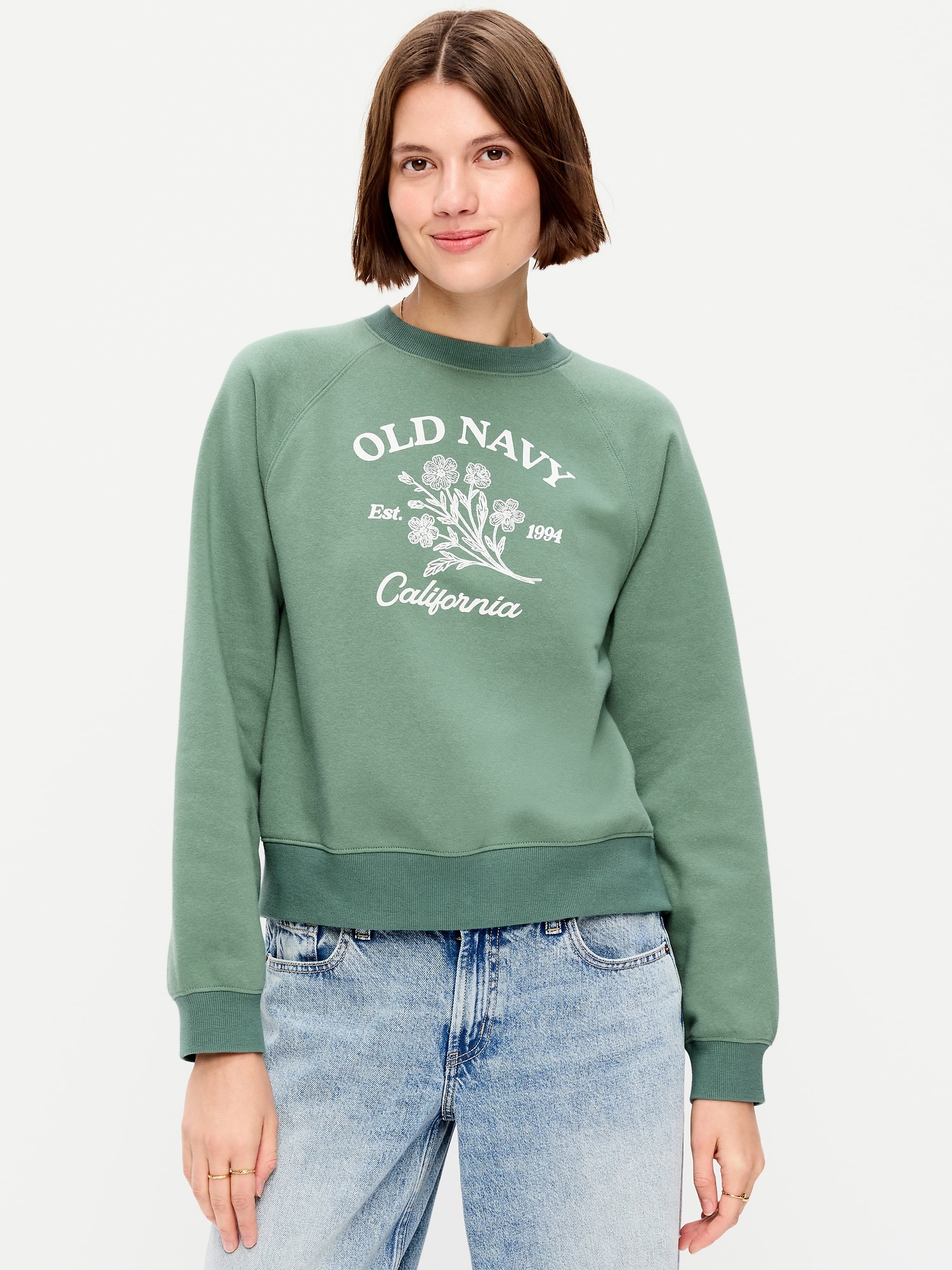 Vintage Crew-Neck Logo-Graphic Sweatshirt