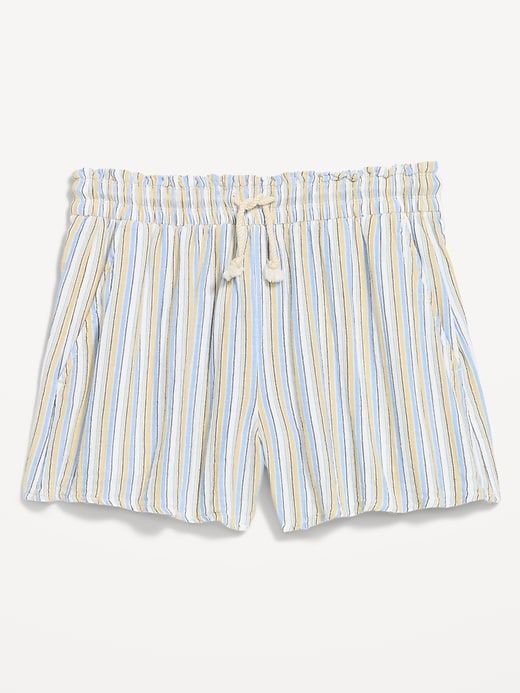 Image number 5 showing, High-Waisted Crinkle Gauze Shorts