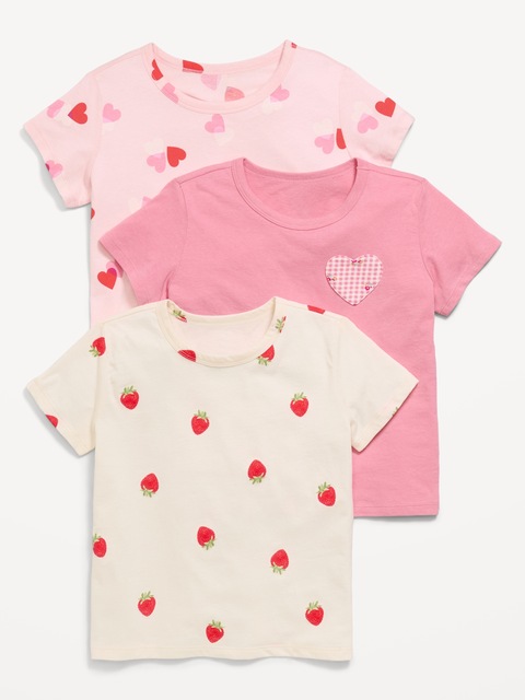 Softest Short-Sleeve T-Shirt 3-Pack for Girls
