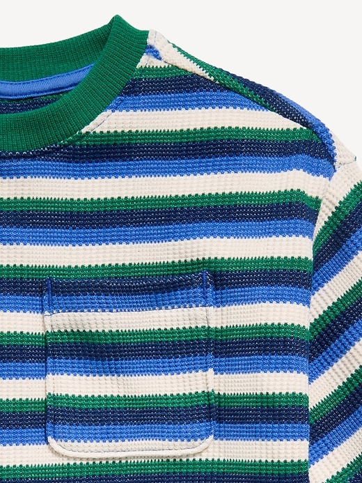 Image number 2 showing, Oversized Short-Sleeve Waffle-Knit T-Shirt for Toddler Boys