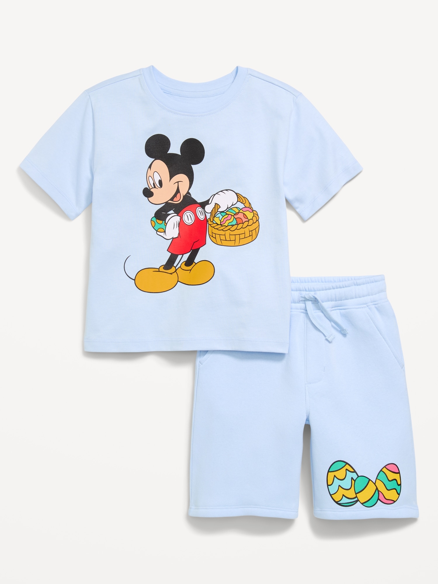Disney© Mickey Mouse Oversized Graphic T-Shirt and Shorts Set for Toddler Boys