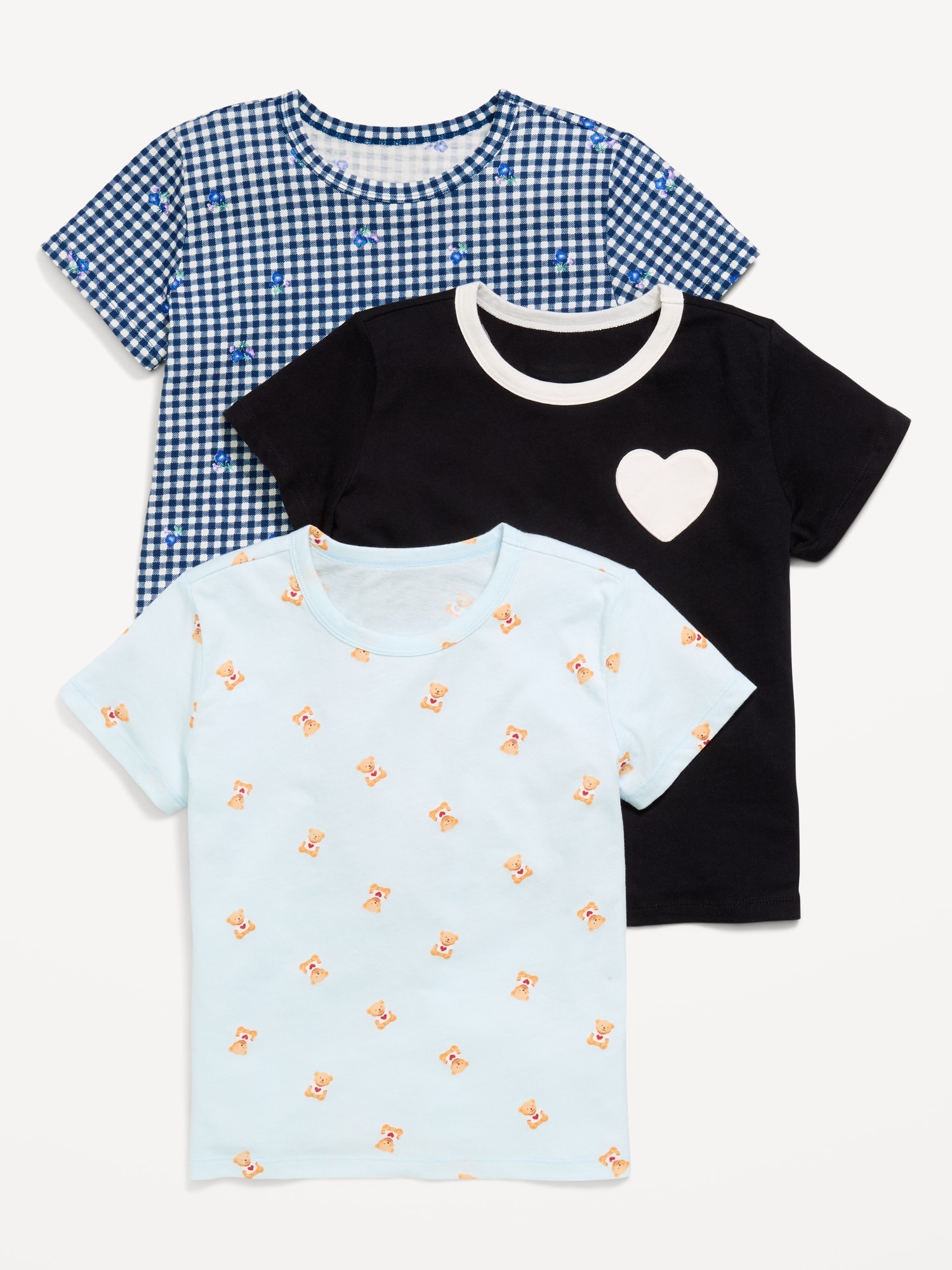 Softest Short-Sleeve T-Shirt 3-Pack for Girls