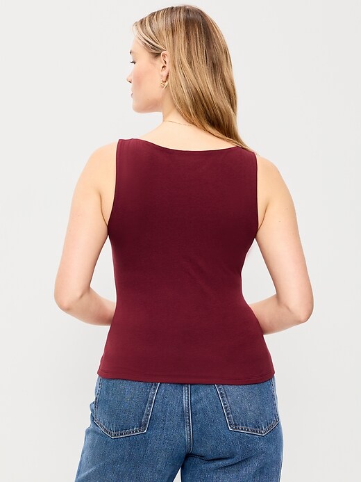 Image number 6 showing, Hug Double-Layer Boat-Neck Top