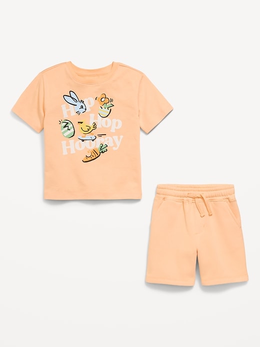 Image number 4 showing, Oversized Graphic T-Shirt and Shorts Set for Toddler Boys
