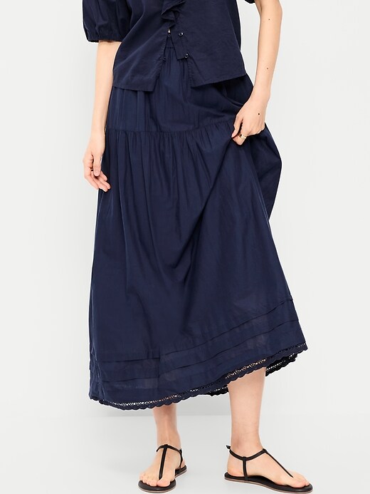 Image number 2 showing, Lace-Trim Maxi Skirt