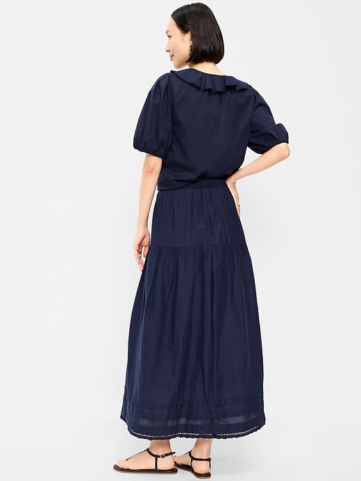 Image number 3 showing, Lace-Trim Maxi Skirt