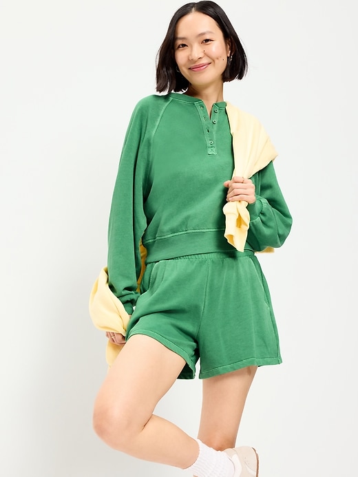 Image number 3 showing, SoComfy Oversized Button-Front Sweatshirt