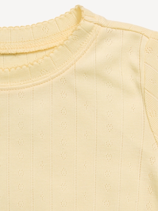 Image number 3 showing, Snug-Fit Pointelle-Knit Pajama Set for Toddler & Baby