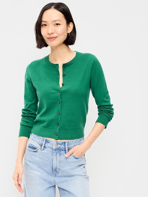 Image number 1 showing, SoSoft Lite Crew-Neck Cardigan