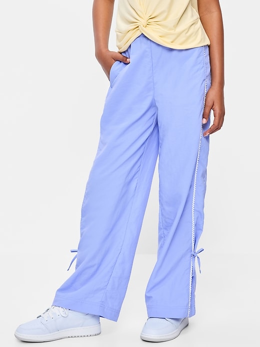 Image number 1 showing, High-Waisted Bow Parachute Pants for Girls